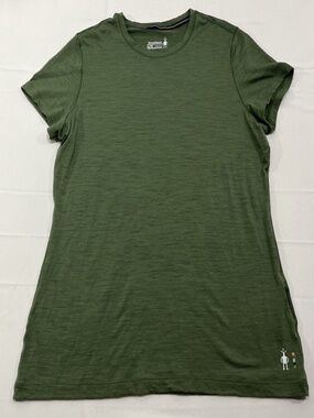 Smartwool Women’s XL Merino Wool Short Sleeve Tee Green Lightweight Base Layer